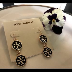 Tory Burch Black & Gold Earrings